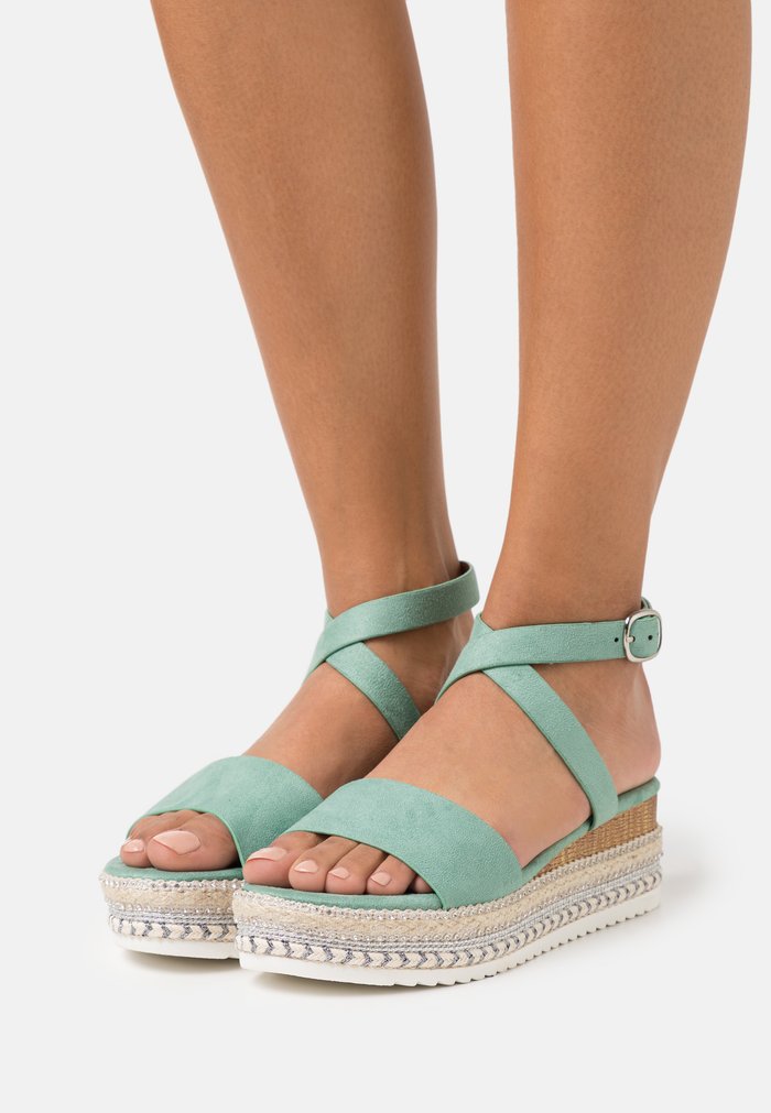 Sandales Anna Field Espadrillas Wedge platform Boucle Menthe Femme | SAZ-3573201